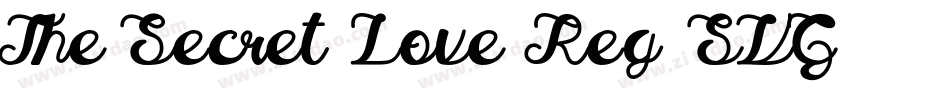 The Secret Love Reg-SVG字体转换